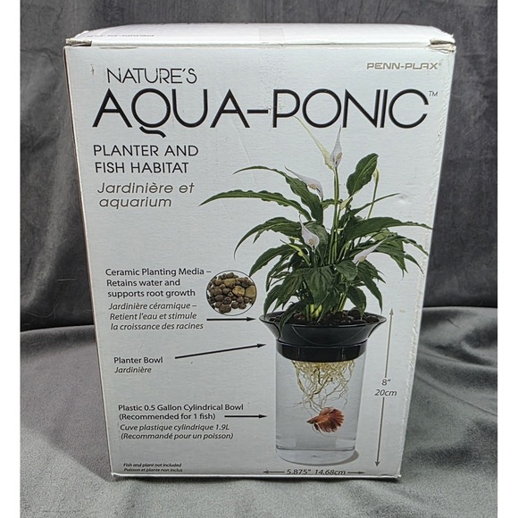 Penn-Plax Other - Penn-Plax (APON1) Aquaponic Planter and Aquarium for Betta Fish Tank